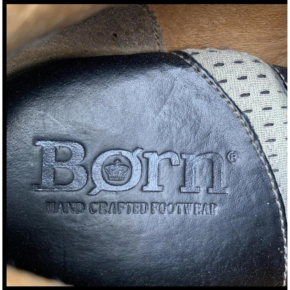 Born Men’s Sneakers Ashram Shoes Sz 8 Or 41 Genuine Leather Black Vintage Retro - Picture 8 of 11